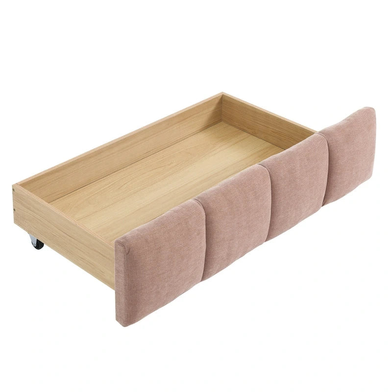 Lit plateforme capitonné King Size en chenille, cadre de lit avec tête de lit capitonnée à motif treillis et 4 tiroirs de rangement pour chambre à coucher