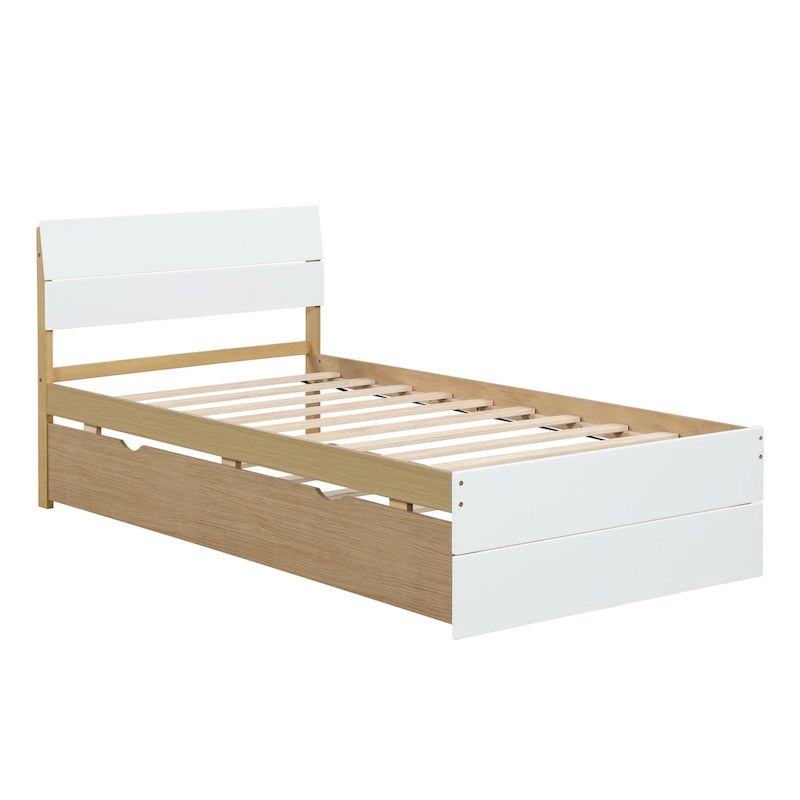 Modern Twin Bed Frame With Trundle Bed