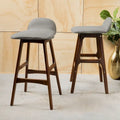 Tabourets de bar rembourrés style Mid-Century Modern (Lot de 2)