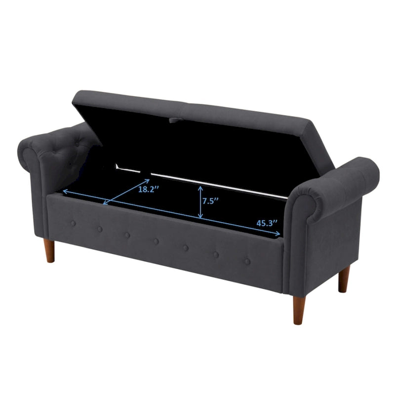 Banc coffre rectangulaire multifonction - 24,1 H x 22,1 L x 63 P
