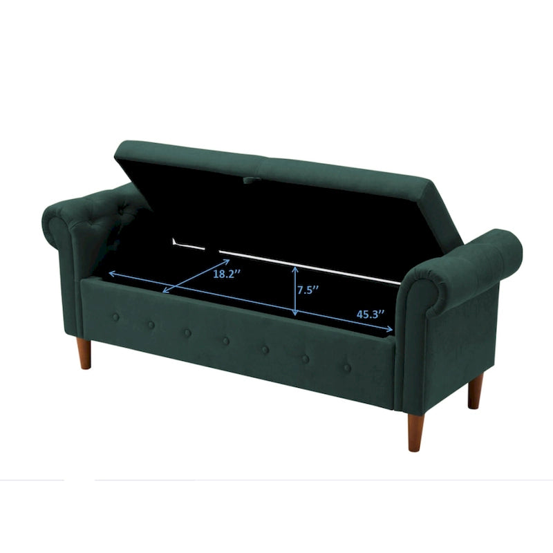 Banc coffre rectangulaire multifonction - 24,1 H x 22,1 L x 63 P