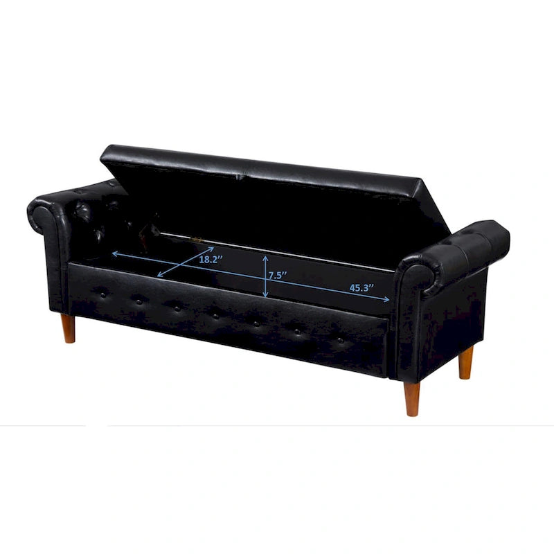 Banc coffre rectangulaire multifonction - 24,1 H x 22,1 L x 63 P