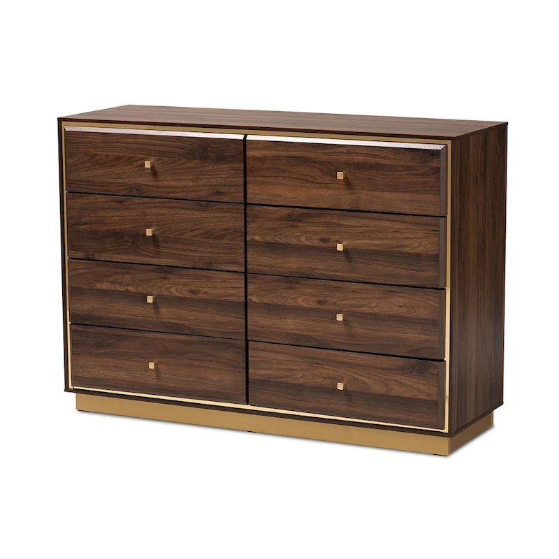 Cormac Modern & Contemporary 8-Drawer Metal-based Wood Dresser