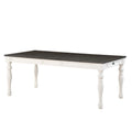 Steve Silver Jillian Farmhouse Two-Tone 80-Inch Dining Table - Two Tone Soft White and Dark Oak