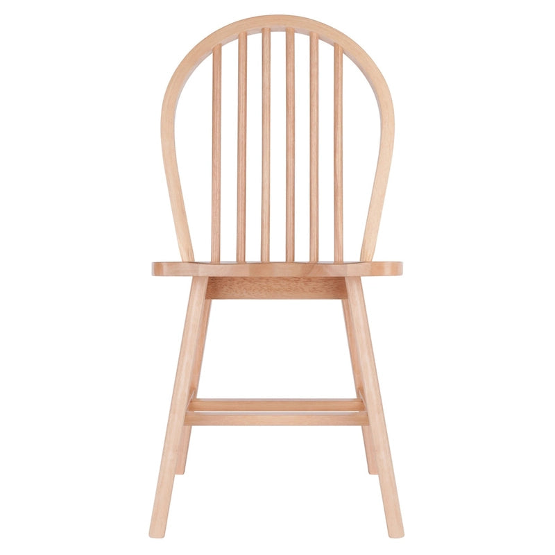 Ensemble de 2 chaises Windsor, naturel