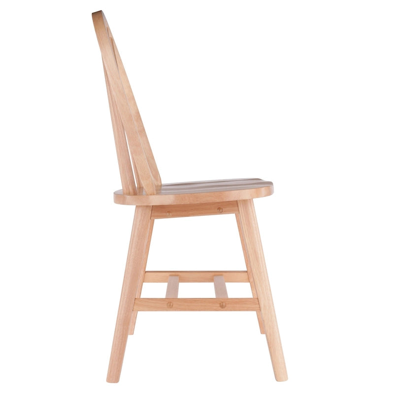 Ensemble de 2 chaises Windsor, naturel