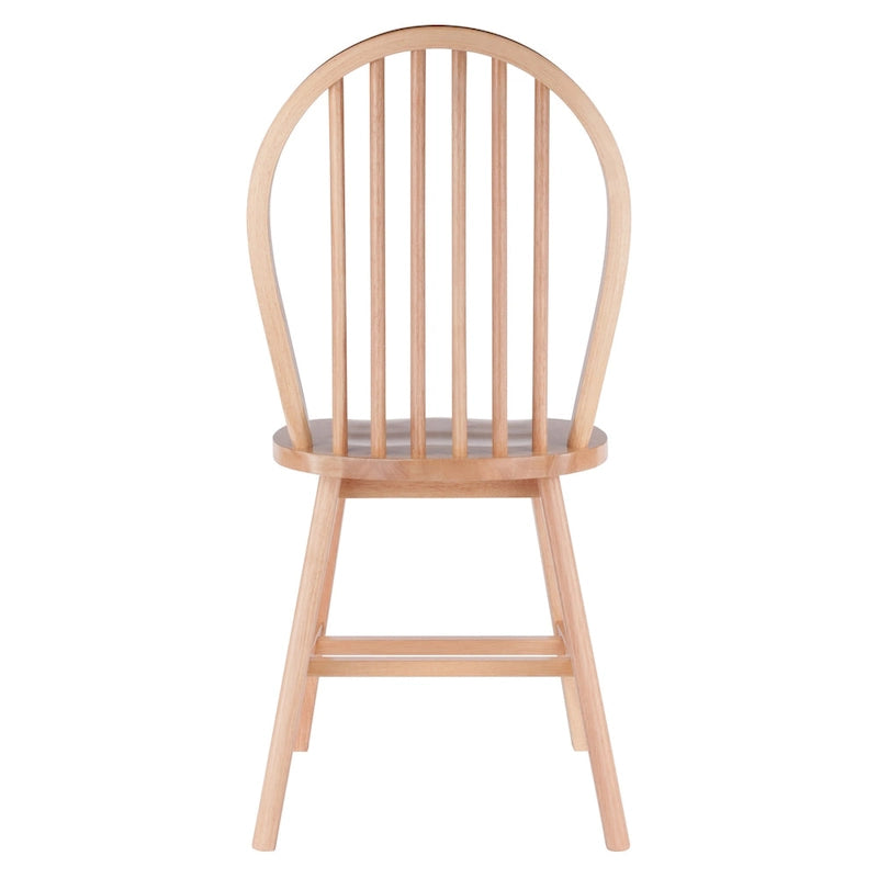 Ensemble de 2 chaises Windsor, naturel