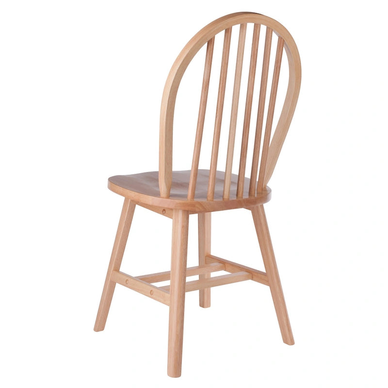Ensemble de 2 chaises Windsor, naturel