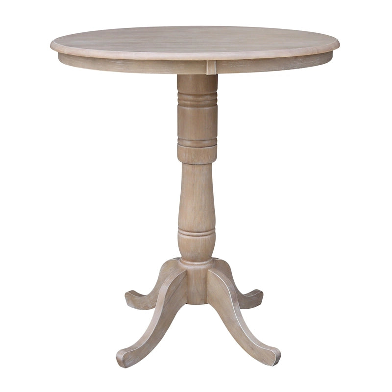 Table ronde à pied central