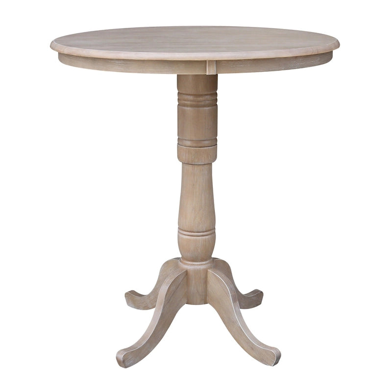 Table ronde à pied central