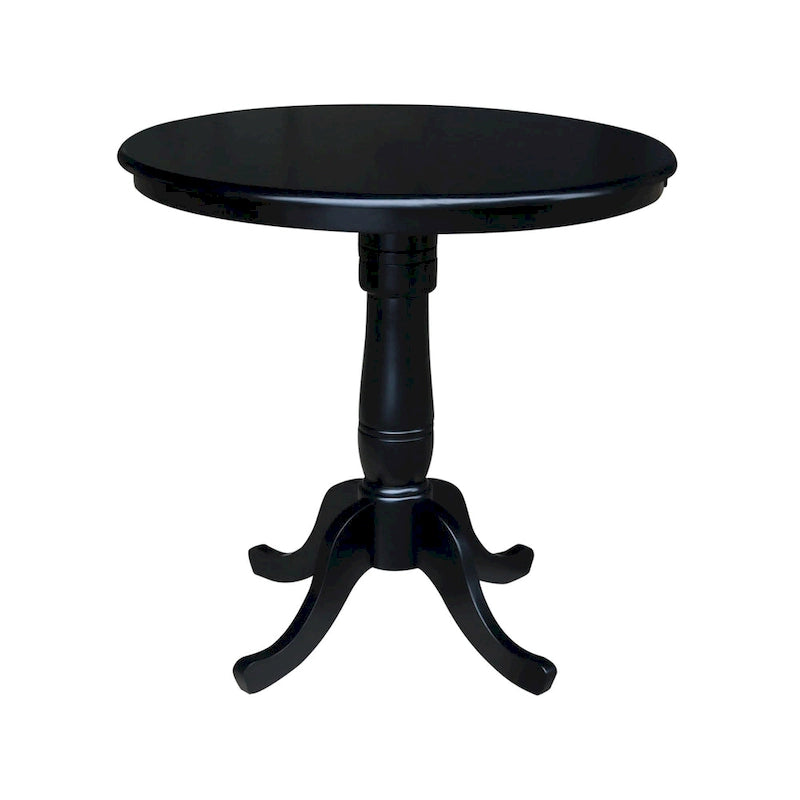 Table ronde à pied central