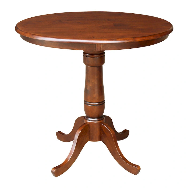 Table ronde à pied central