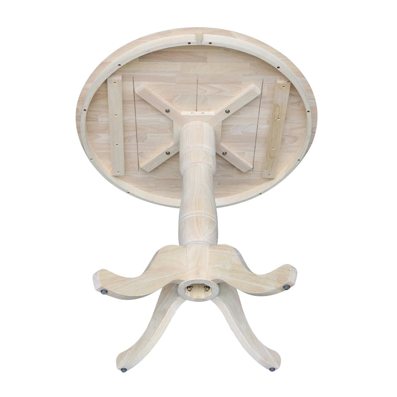 Table ronde à pied central