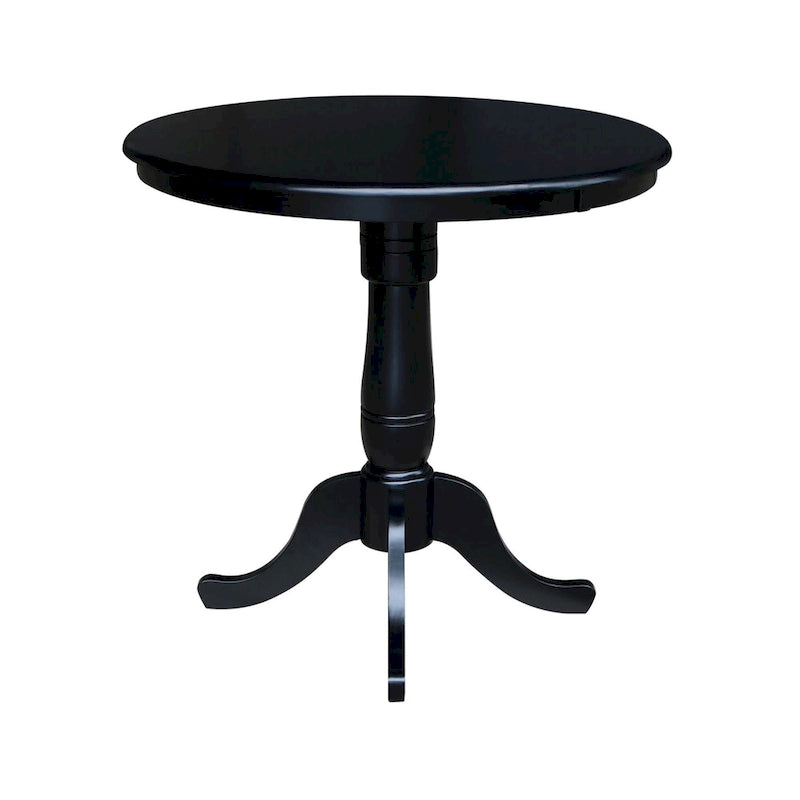 Table ronde à pied central