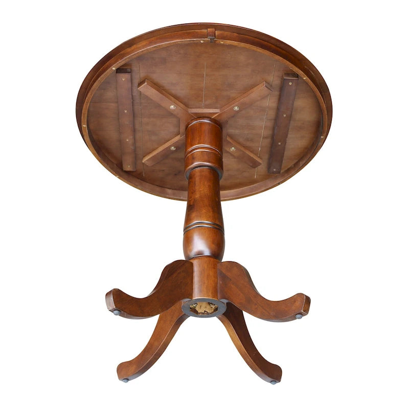 Table ronde à pied central