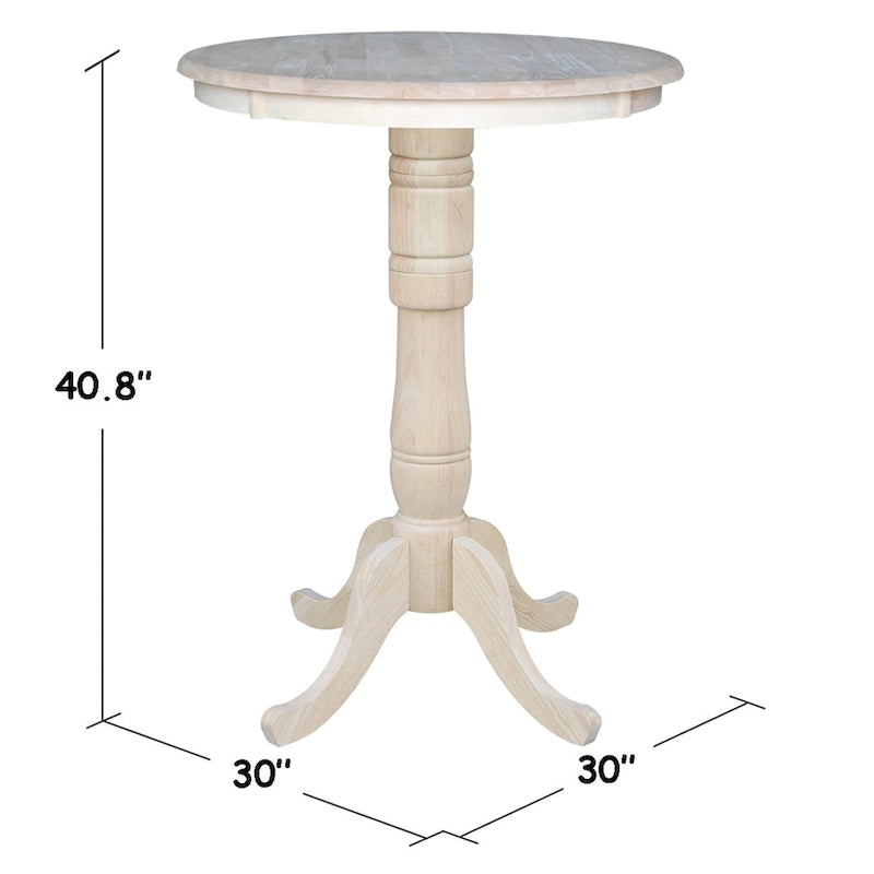 Table ronde à pied central