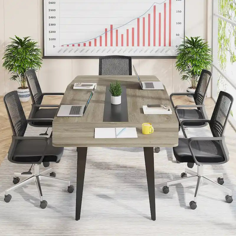6FT Conference Table, Boat Shaped Meeting Table