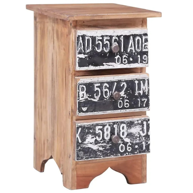 Table de chevet en bois massif acajou