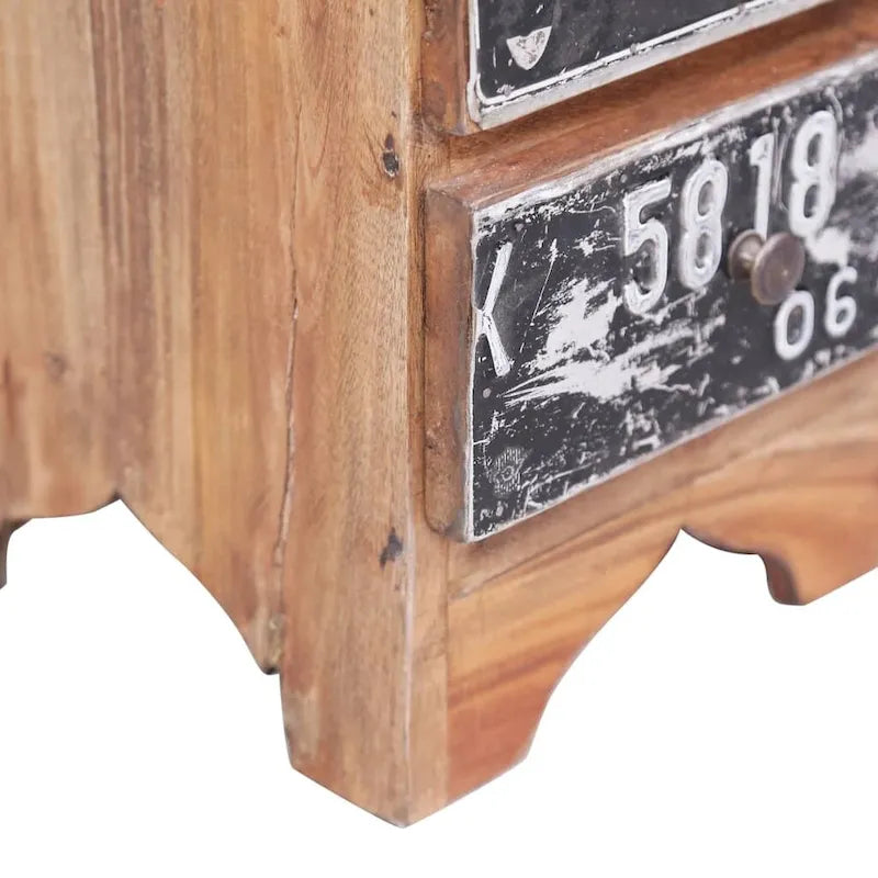 Table de chevet en bois massif acajou