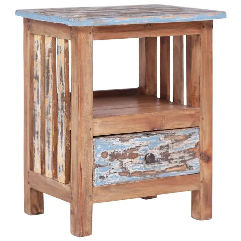 Table de chevet en bois massif acajou