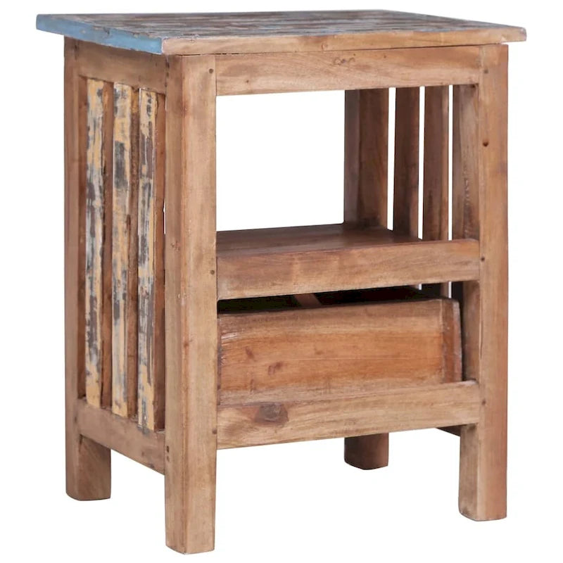 Table de chevet en bois massif acajou