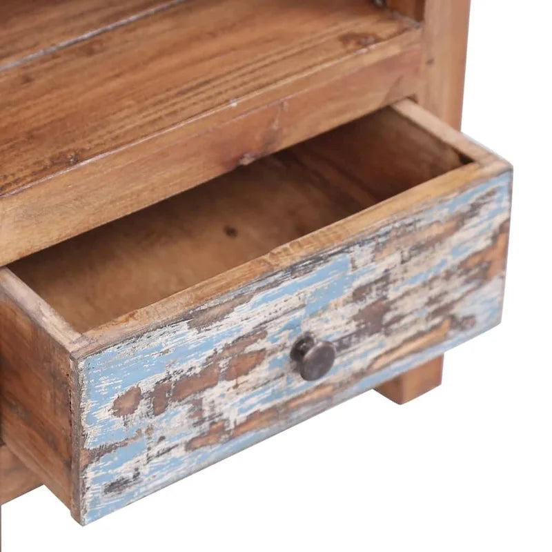 Table de chevet en bois massif acajou