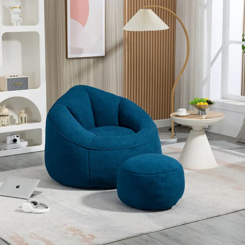 Bedding Bean Bag Sofa Chair With Footrest