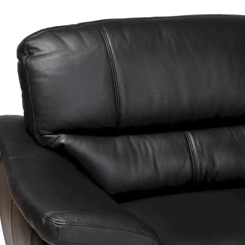 Canapé moderne tout cuir avec méridienne à droite