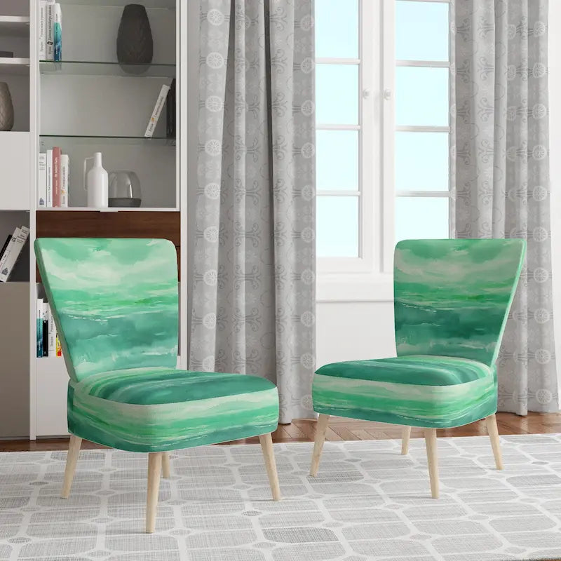 Fauteuil d'appoint rembourré de plage - Fauteuil nautique et côtier pour chambre à coucher