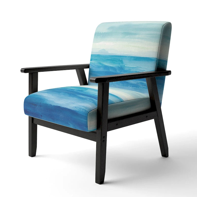 Fauteuil d'appoint rembourré de plage - Fauteuil nautique et côtier pour chambre à coucher