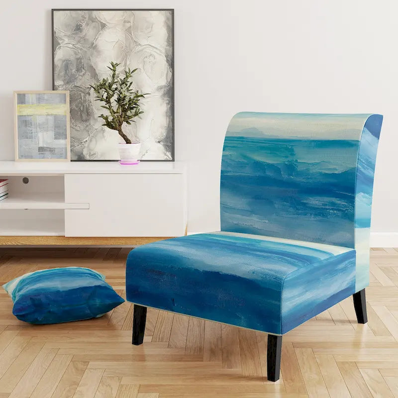 Fauteuil d'appoint rembourré de plage - Fauteuil nautique et côtier pour chambre à coucher