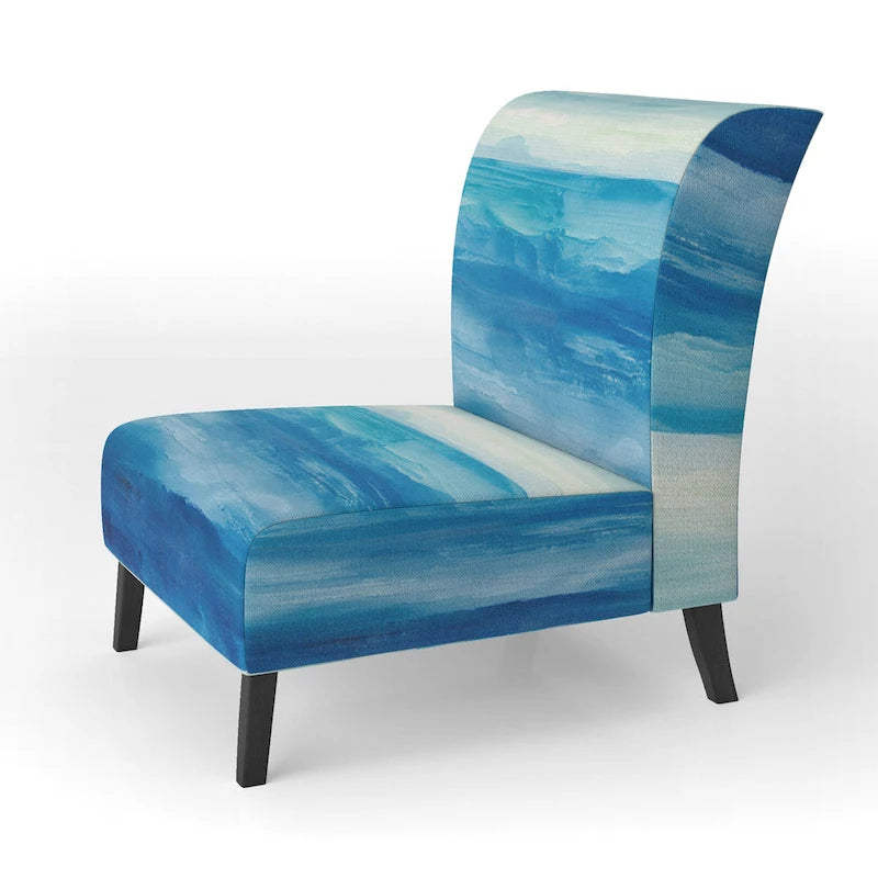 Fauteuil d'appoint rembourré de plage - Fauteuil nautique et côtier pour chambre à coucher