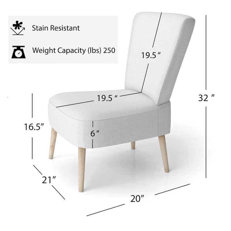 Fauteuil d'appoint rembourré de plage - Fauteuil nautique et côtier pour chambre à coucher